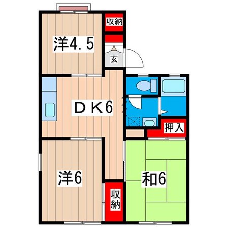 コーポ塙山の物件間取画像